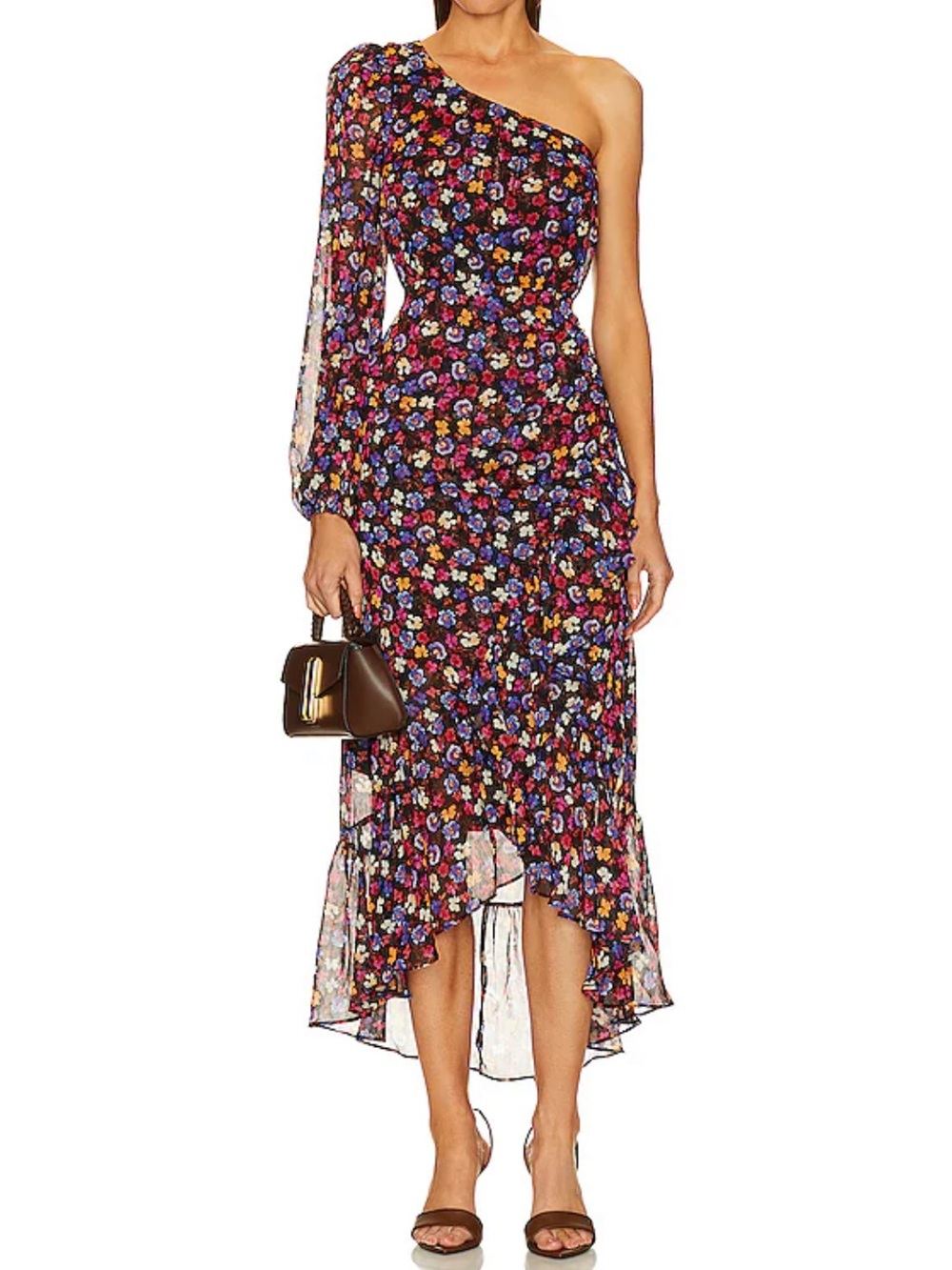 Calista Dress in Red and Blue Ditsy